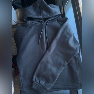 Plain black hoodie